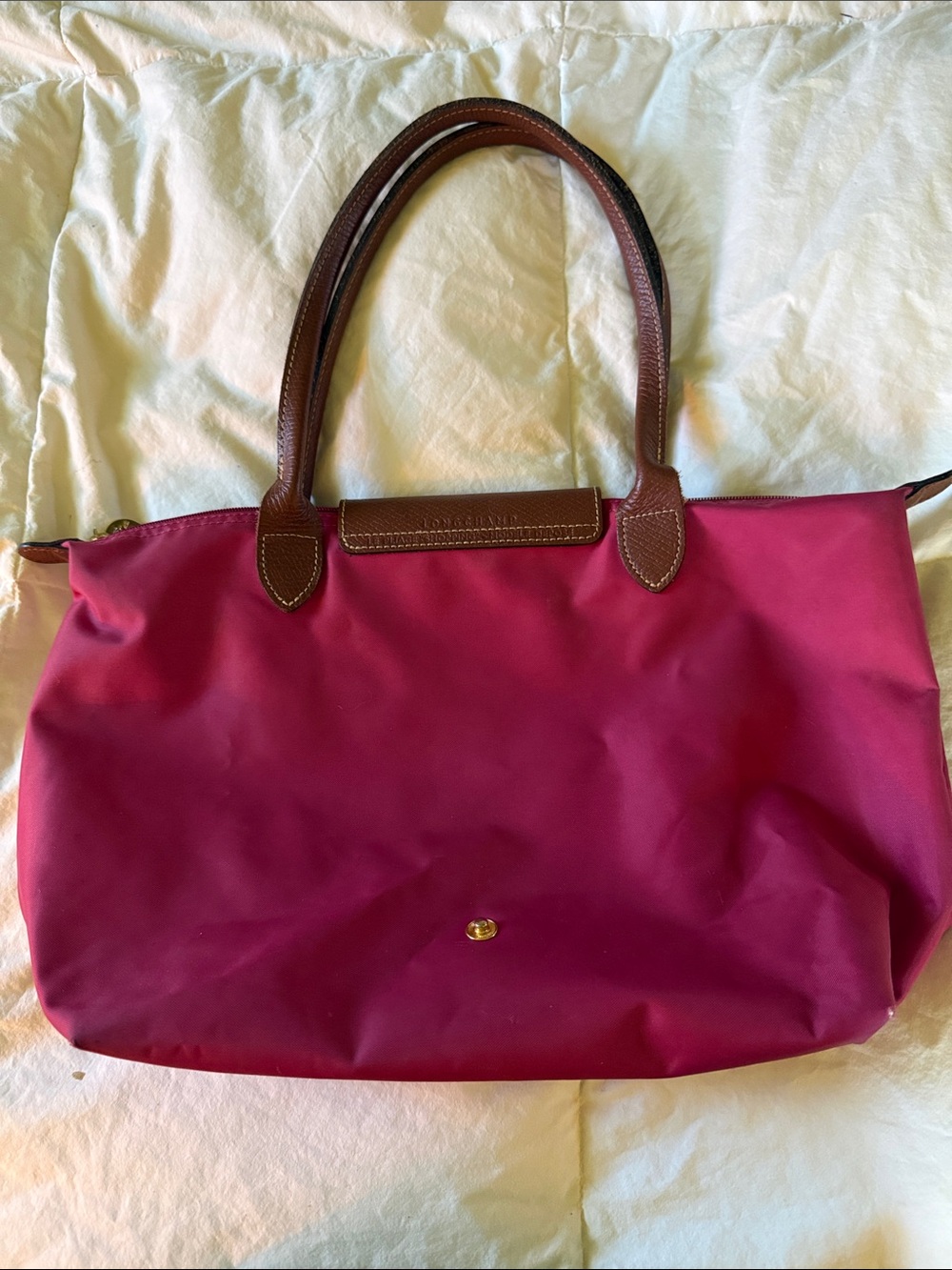 Longchamp tote- medium/hot pink - Picture 4 of 7